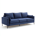 Divani a 3 posti tessuto 208x88x86 cm - blu - adatto al soggiorno - design moderno
