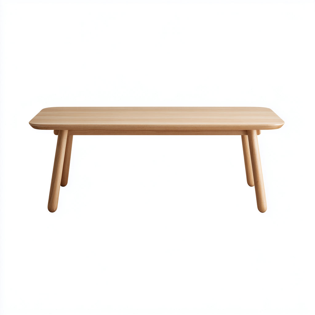 Tavolino da caffè in legno 120x50x42 cm - colore legno naturale - adatto per soggiorno - design moderno