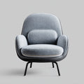 Poltrona tessuto 85x80x95 cm - grigio - adatta al soggiorno - design moderno
