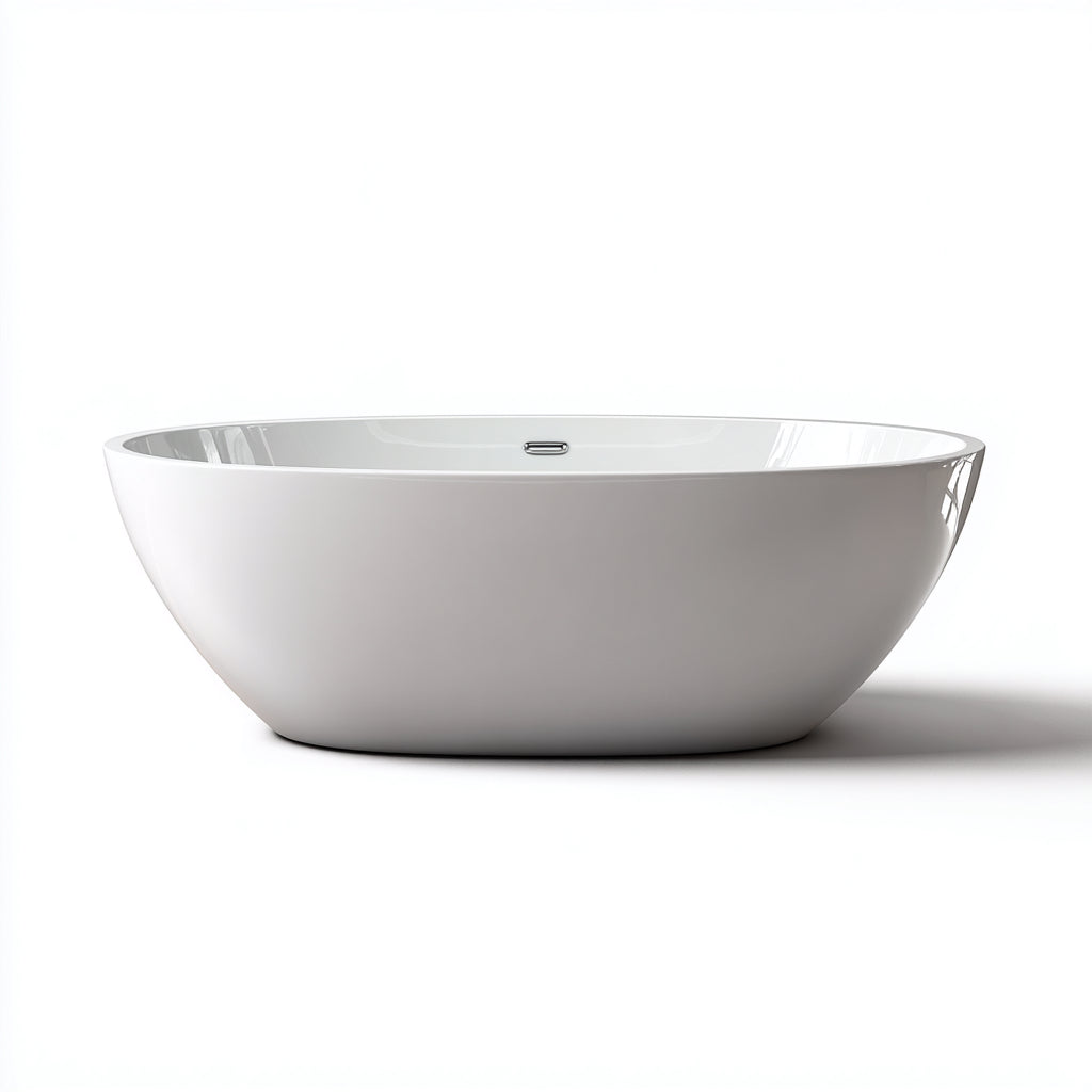 Vasca da bagno in acrilico 170x80x58 cm - bianco - stile moderno per bagno