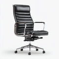 Sedia da ufficio pelle vera e metallo 65x60x115 cm - nero - adatta per ufficio - design moderno