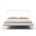 Letto matrimoniale metallo 200x180x165 cm - bianco - design moderno per camera da letto