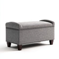 Panca per letto tessuto 100x40x48 cm - grigio - con vano contenitore - adatta alla camera da letto - design moderno