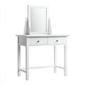 Toeletta in legno 80x40x140 cm - bianco - con specchio fisso stile moderno - adatta per camera da letto