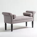 Panca per letto tessuto 110x40x60 cm - grigio - adatta alla camera da letto - design classico
