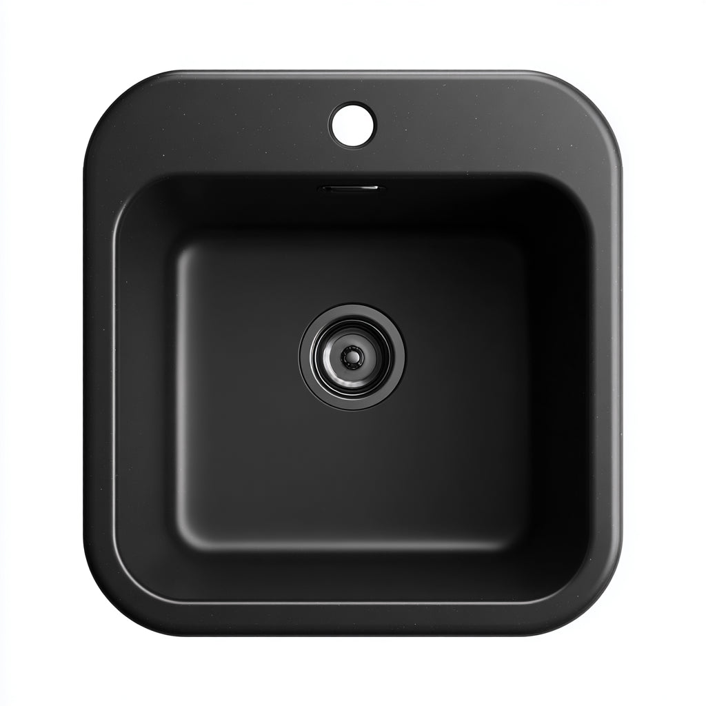 Lavabo in ceramica 36x36x19 cm - nero - design moderno per bagno