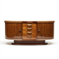Credenza in legno con piano in marmo 180x50x85 cm - marrone - stile classico per sala da pranzo