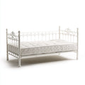 Divano letto metallo 200x90x95 cm - bianco - stile classico per camera da letto